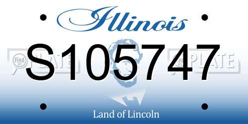S105747 Illinois License Plate