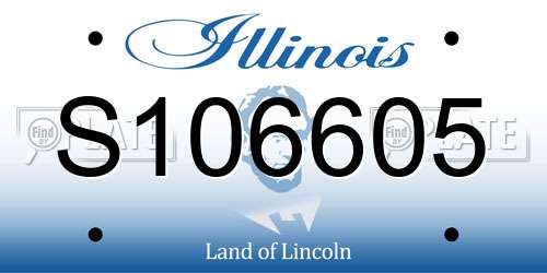 S106605 Illinois License Plate