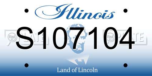 S107104 Illinois License Plate