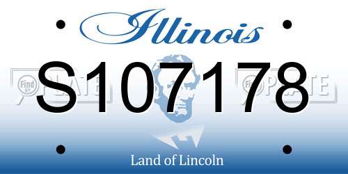 S107178 Illinois License Plate
