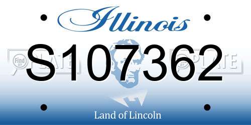 S107362 Illinois License Plate