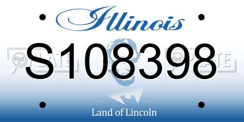 S108398 Illinois License Plate