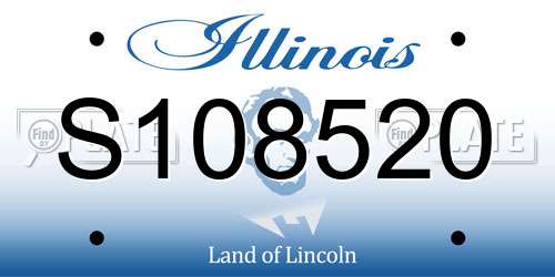 S108520 Illinois License Plate