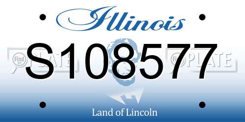 S108577 Illinois License Plate