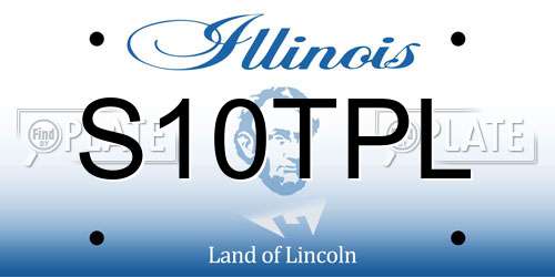 S10TPL Illinois License Plate