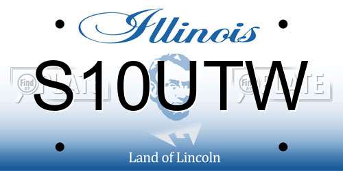 S10UTW Illinois License Plate