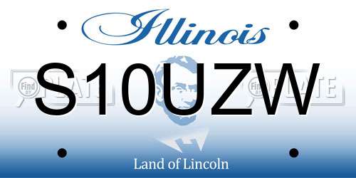 S10UZW Illinois License Plate