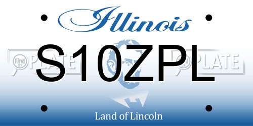 S10ZPL Illinois License Plate