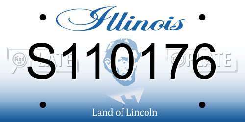 S110176 Illinois License Plate