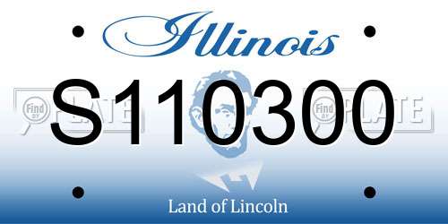 S110300 Illinois License Plate