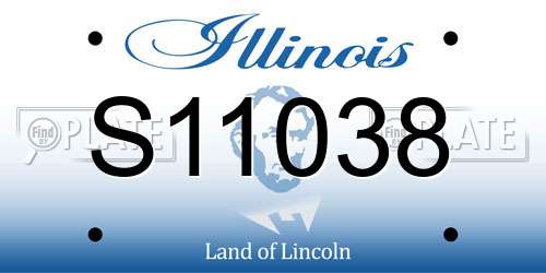 S11038 Illinois License Plate