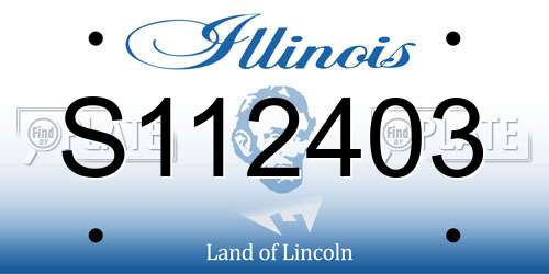 S112403 Illinois License Plate
