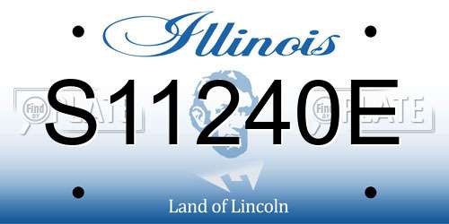 S11240E Illinois License Plate