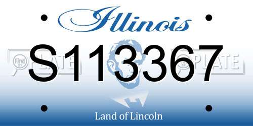 S113367 Illinois License Plate