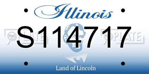 S114717 Illinois License Plate