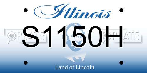 S1150H Illinois License Plate