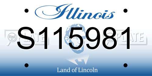S115981 Illinois License Plate