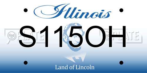 S115OH Illinois License Plate