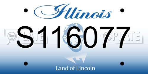 S116077 Illinois License Plate