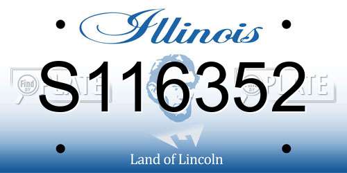 S116352 Illinois License Plate