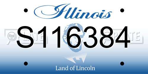 S116384 Illinois License Plate