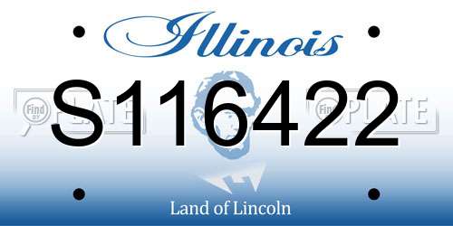 S116422 Illinois License Plate
