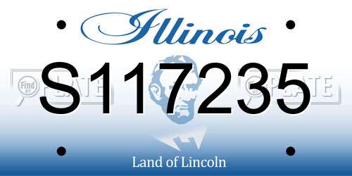 S117235 Illinois License Plate