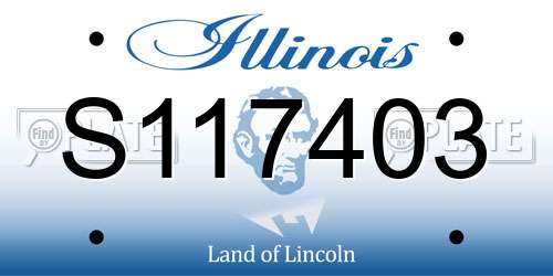 S117403 Illinois License Plate