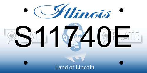 S11740E Illinois License Plate