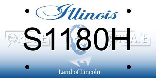 S1180H Illinois License Plate