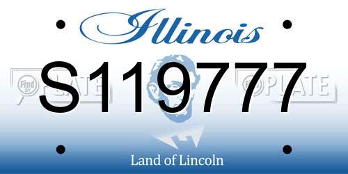S119777 Illinois License Plate