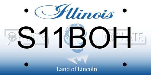 S11BOH Illinois License Plate