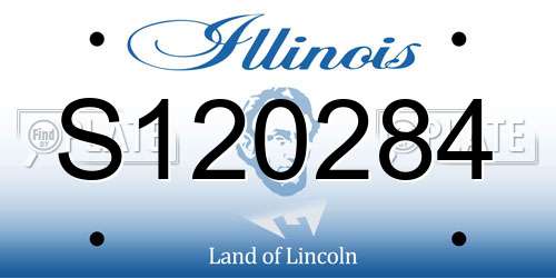 S120284 Illinois License Plate
