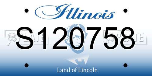 S120758 Illinois License Plate