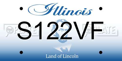 S122VF Illinois License Plate