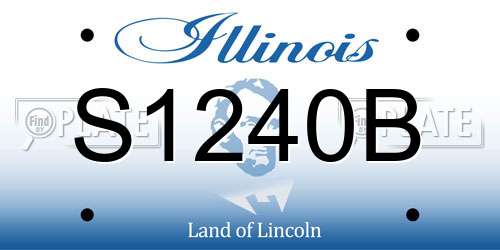 S1240B Illinois License Plate