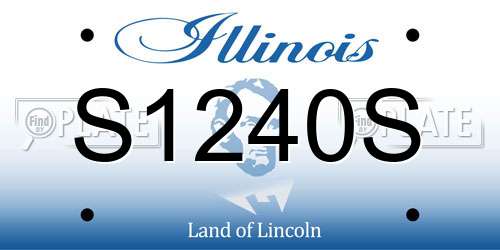 S1240S Illinois License Plate