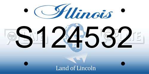 S124532 Illinois License Plate
