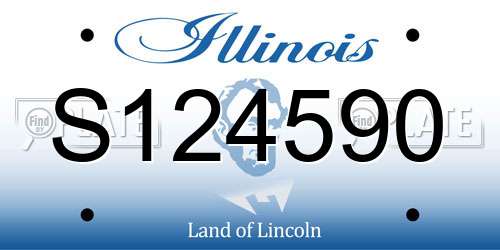 S124590 Illinois License Plate