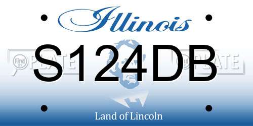 S124DB Illinois License Plate