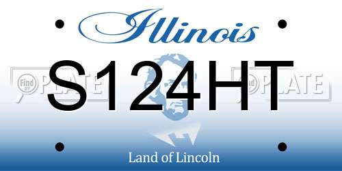 S124HT Illinois License Plate