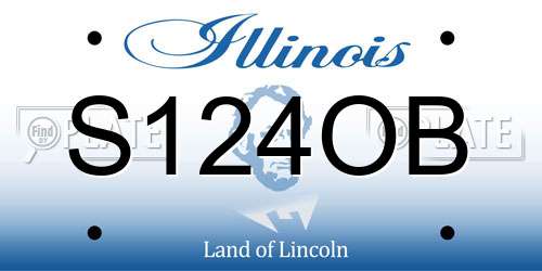 S124OB Illinois License Plate