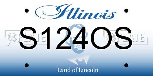 S124OS Illinois License Plate