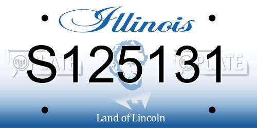 S125131 Illinois License Plate