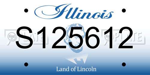 S125612 Illinois License Plate