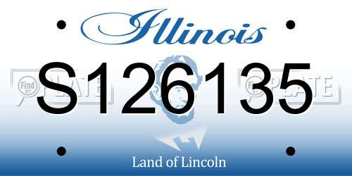 S126135 Illinois License Plate