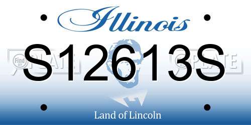 S12613S Illinois License Plate