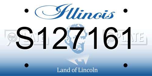 S127161 Illinois License Plate