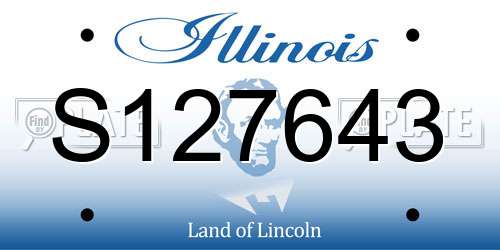 S127643 Illinois License Plate