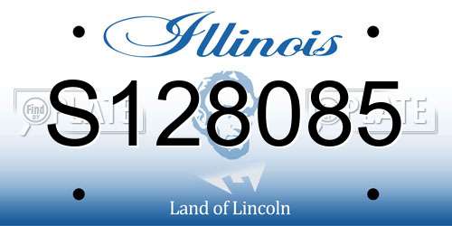 S128085 Illinois License Plate